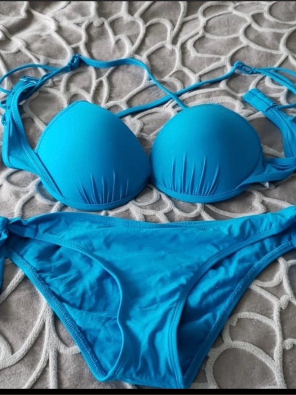 Skye Women’s Bright Blue Push-Up Bikini Set size S